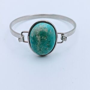 Silver Plated Turquoise Bracelet